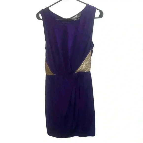 Sachin + Babi Purple and Gold Cocktail Dress - Picture 2 of 7